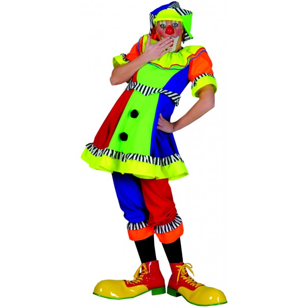 Carnival Costume: Spanky The Striped Clown Costume - parent-12617