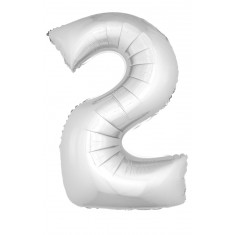 XL Birthday Metallic Balloon Number 2