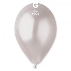 10 Metallic Pearl Balloons - 30 Cm - Pearl