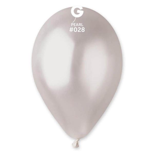 10 Metallic Pearl Balloons - 30 Cm - Pearl - 305531GEM