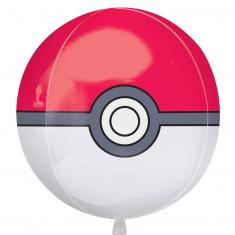 Round aluminum balloon: Pokemon™ Poké Ball: 40 cm