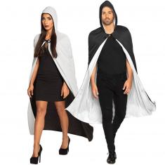 Twilight cape black/white reversible -170cm