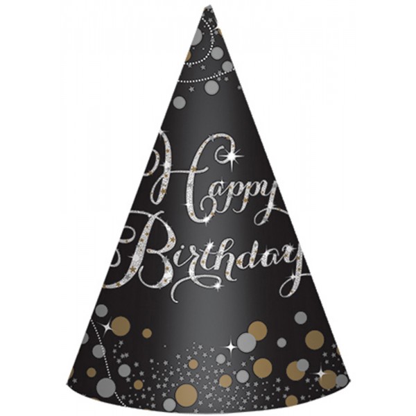 Sparkling Celebrations Pointed Hats x8 - 250772