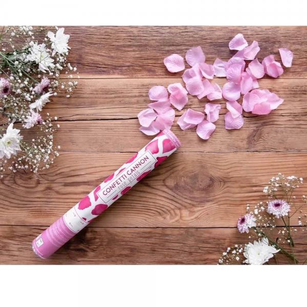 Confetti cannon - 40 cm - rose petals - TUKP40-081