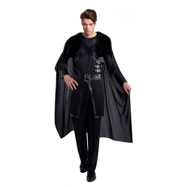 Black Knight Fur Costume - Men - H4113-Parent