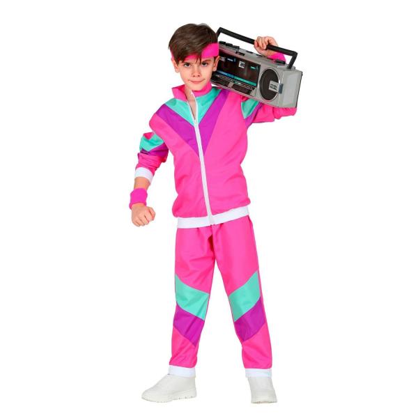 Pink 80s jogging costume - Child - 98805-Parent