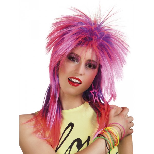 Pink and Purple Wig - Rock - 85806