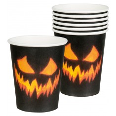 Creepy Pumpkin Cups - Pumpkin x6