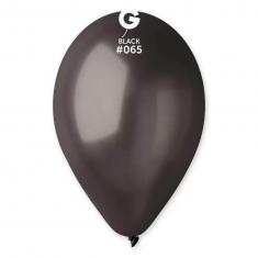  10 Metallic Balloons - 30 Cm - Black