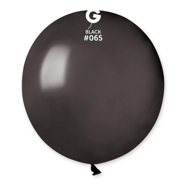 10 Metallic Balloons - 48 Cm - Black - 156591GEM