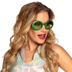 Jackie Glitter Glasses - Green