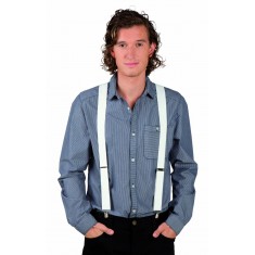 Pair of white suspenders