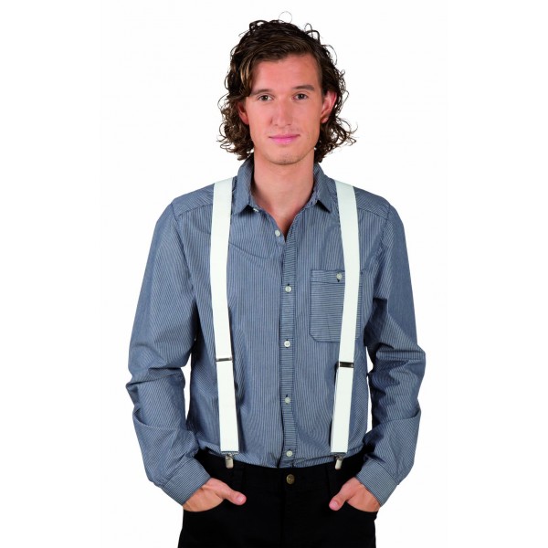 Pair of white suspenders - 591-Parent