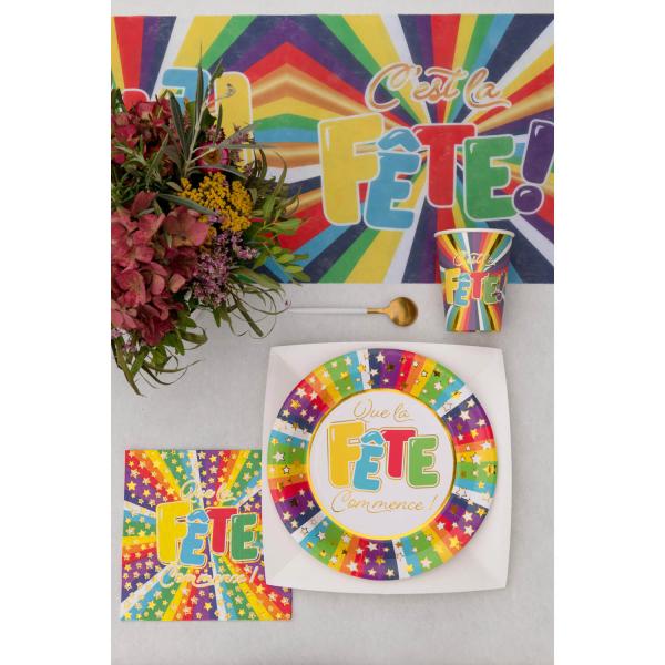 Paper plates x 10 - It's party time - 7553