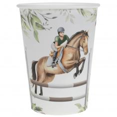 Cardboard cups x 10 - Equestrian