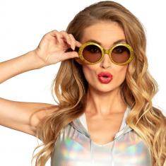 Jackie Glitter Glasses - Gold