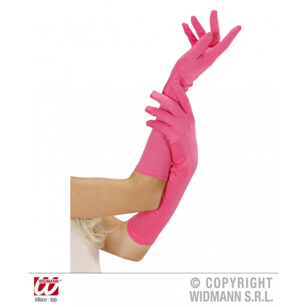 Long Gloves Neon Pink - 9500P