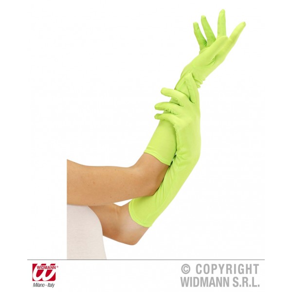 Neon Green Long Gloves - 9502G