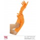 Miniature Neon Orange Long Gloves