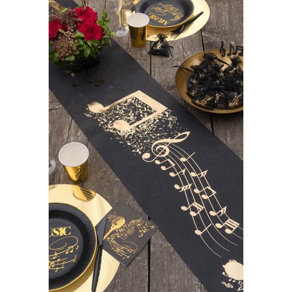 Fabric table runner 5m - Gold disc - 6664