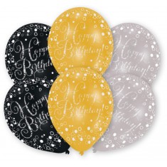 Sparkling Celebrations Birthday Balloons x6