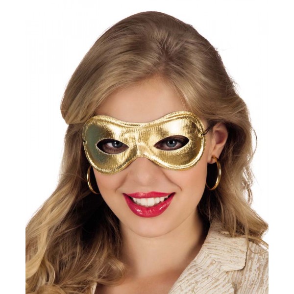 Gold Metallic Wolf Mask - 00345