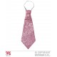 Miniature Wide Pink Sequin Tie