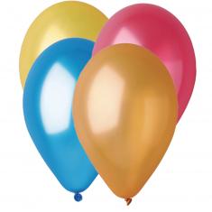 10 Standard Metallic Balloons - 30 Cm - Multicolored
