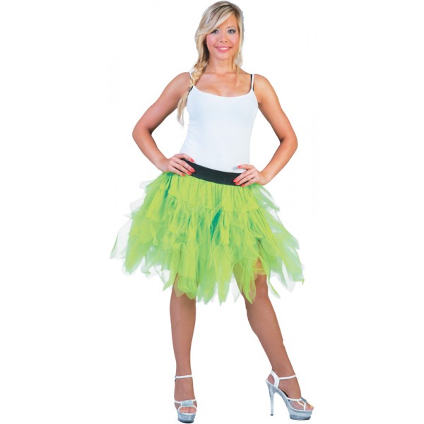 Neon Green Tulle Skirt - Women - 508333