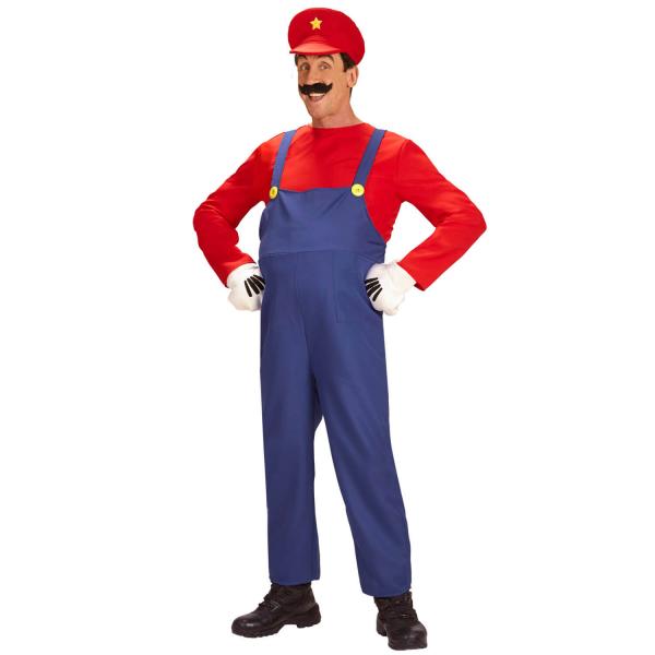 Red Plumber Costume - Super Hydraulic - Men - 08702-parent