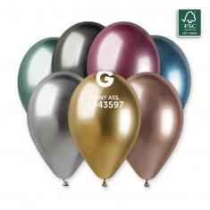  25 Assorted Shiny Balloons - 33 Cm