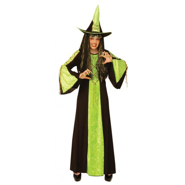 Black-Green Renaissance Witch Costume - Child - parent-2721
