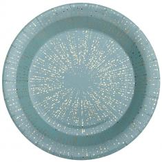 Bubbles Dinner Plate - Blue