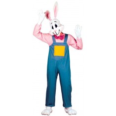 Rabbit Costume in Adult Overalls