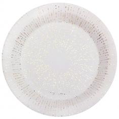 Bubbles Dinner Plate - White