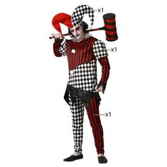 Harlequin Costume: Black and White - Men