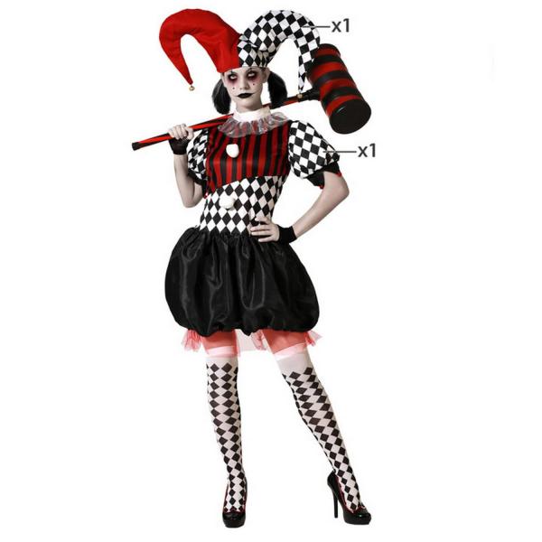 Harlequin Costume: Black and White - Women - Parent-77494