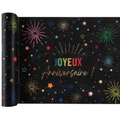 Festicolor Birthday Table Runner - Black