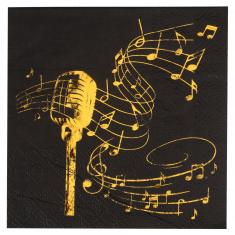 Paper napkins x 10 - Gold disc