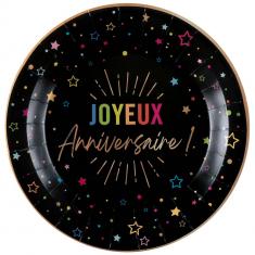 Festicolor Birthday Plate - Black