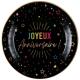Miniature Festicolor Birthday Plate - Black