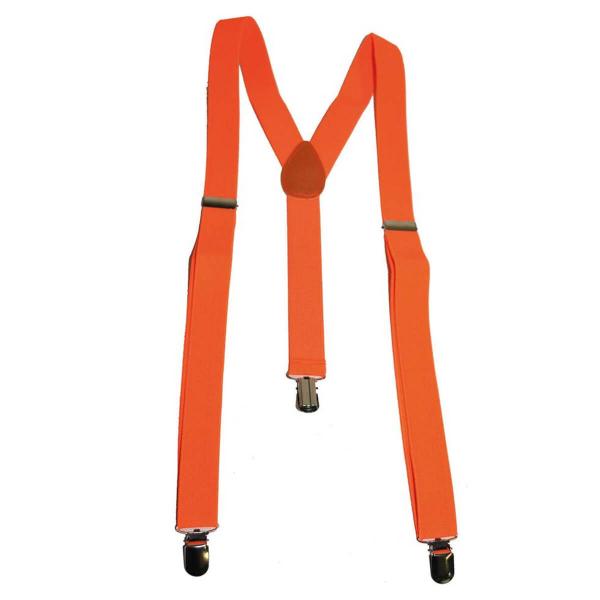 Neon Orange Suspenders - 60828