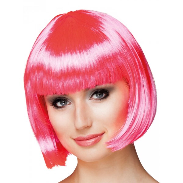 Neon pink Cabaret wig - 85890