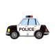 Miniature Aluminum Balloon 86 cm - Police car