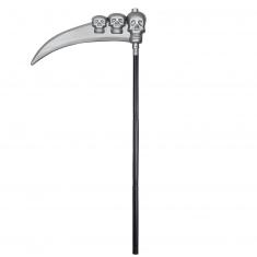 Scythe with skulls 103cm in 4 parts