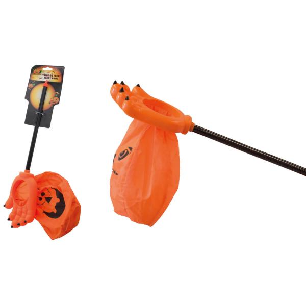 Hand Trick or treat with candy bag on stick - Halloween - 54477