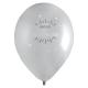 Miniature Latex balloon x 8 - Sparkling Birthday Silver