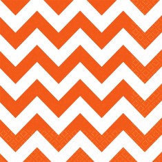 Napkins - Chevrons - Orange x 20