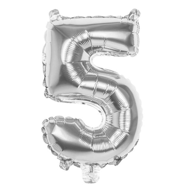 Aluminum balloon number 5: Silver - 22015