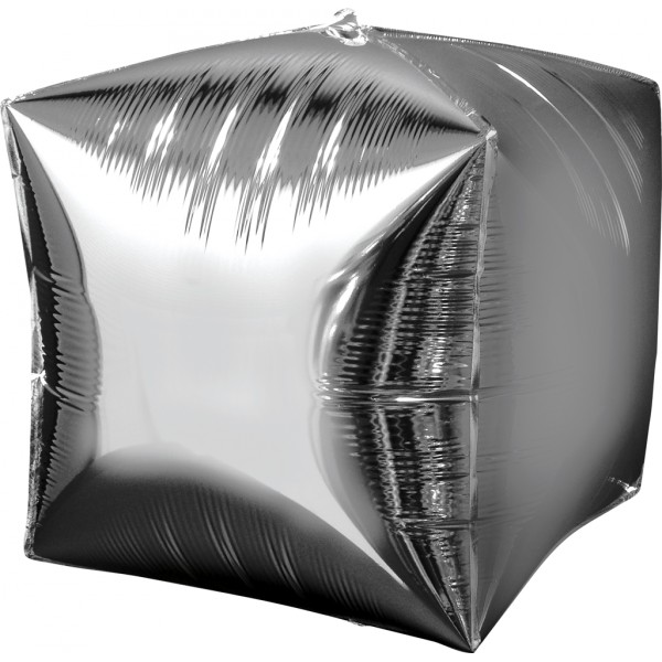 Silver Mylar Cube Balloon - 2833599